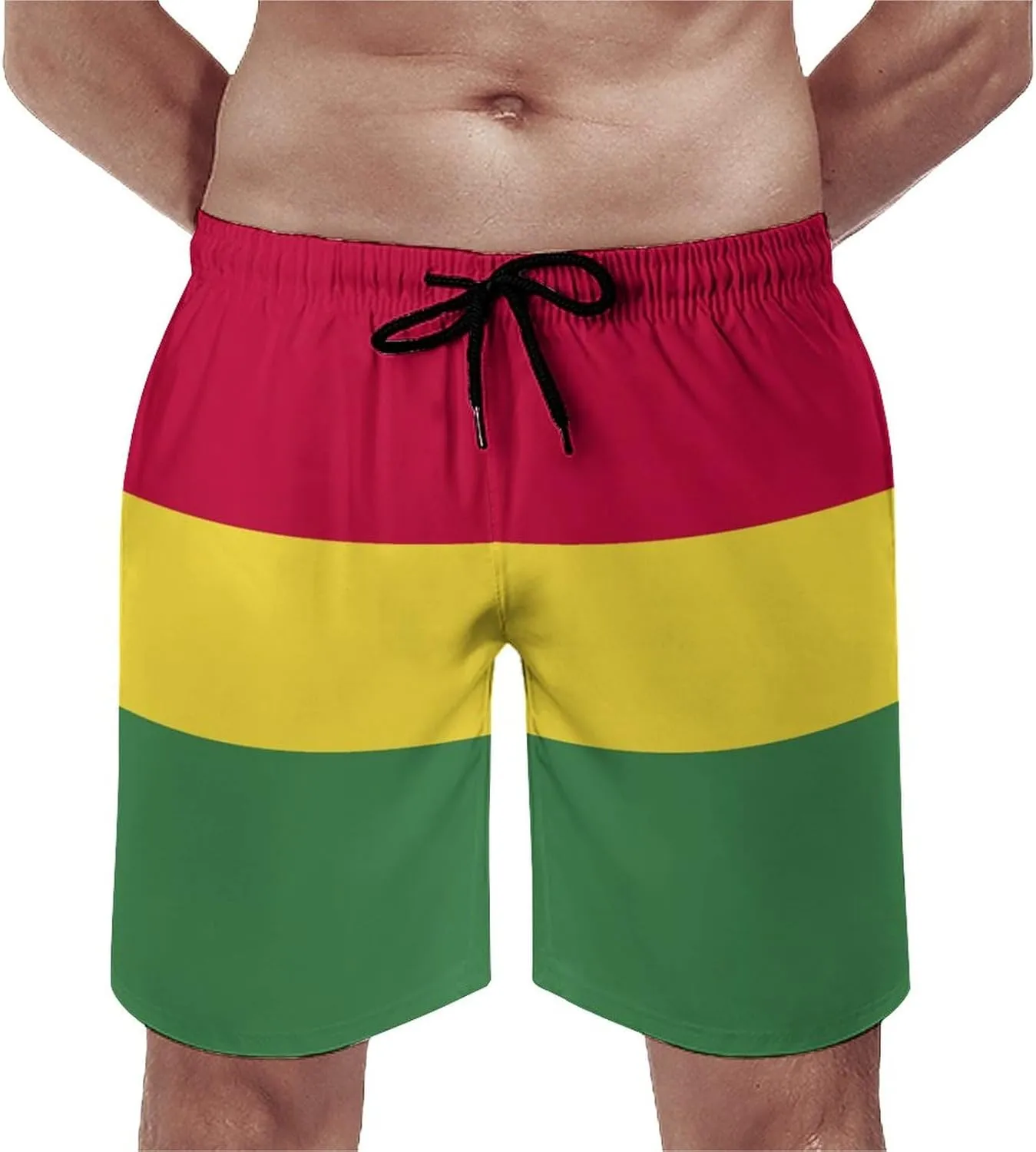 TAIZIYEAH Honduras Flag Men's Swim Trunks Quick Dry Hawaii Beach Shorts Summer Boardshorts Mesh Lining with Pockets