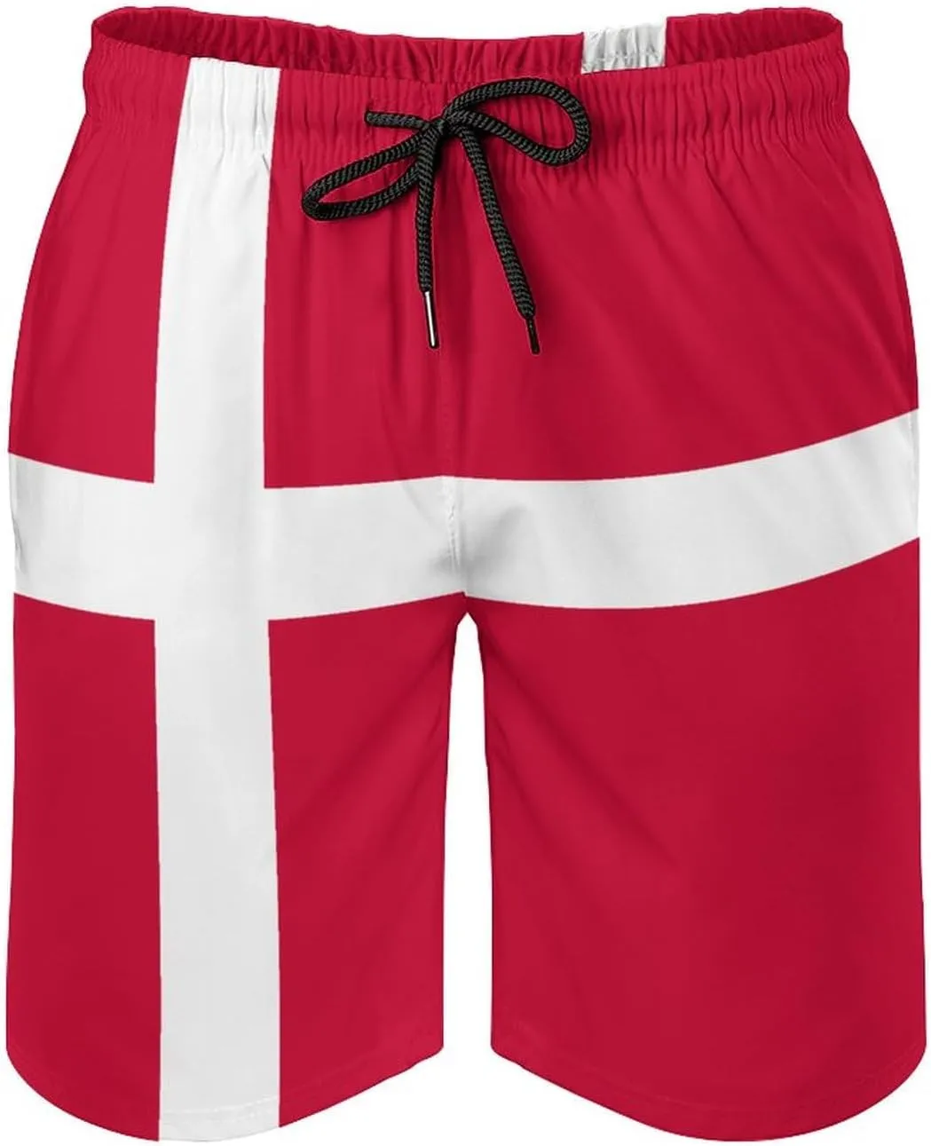 TAIZIYEAH Sovereign Military Order of Malta Flag Men's Swim Trunks Quick Dry Hawaii Beach Shorts Summer Boardshorts Mesh Lining with Pockets XL
