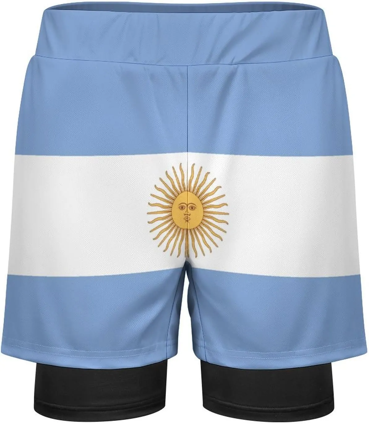 TAIZIYEAH Sports Beach Pants Argentina Flag Men's Swim Trunks Quick Dry Hawaii Beach Shorts Summer Boardshorts with Pockets L