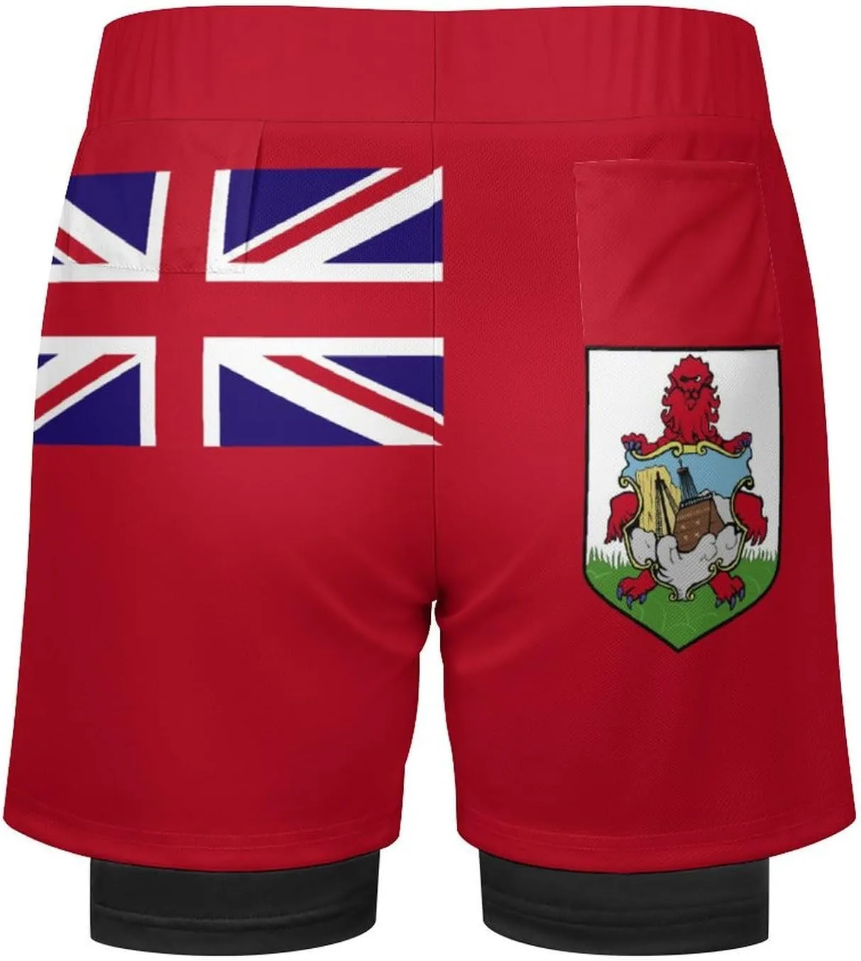 TAIZIYEAH Sports Beach Pants Bermuda Flag Men's Swim Trunks Quick Dry Hawaii Beach Shorts Summer Boardshorts with Pockets L