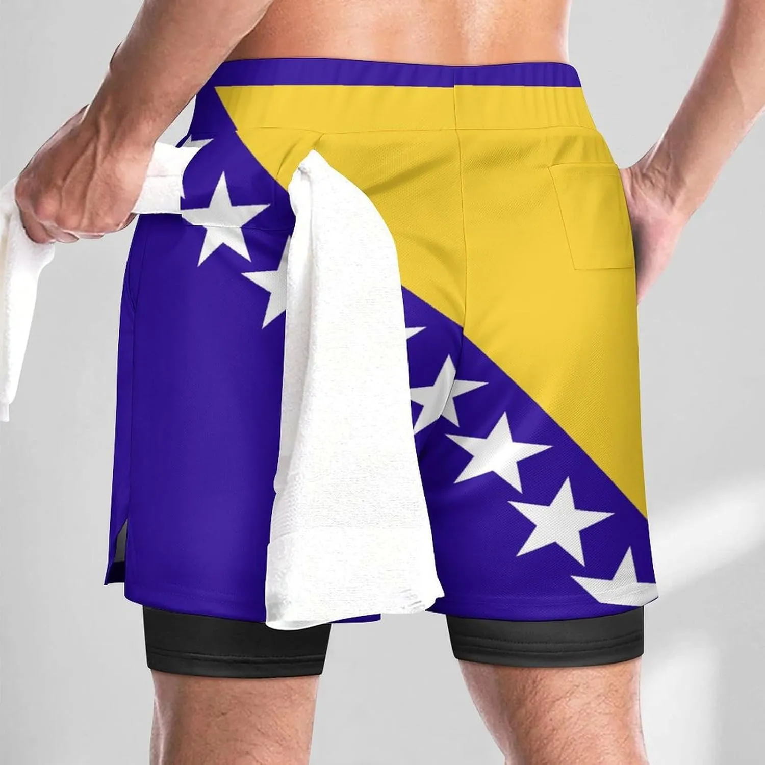 TAIZIYEAH Sports Beach Pants Honduras Flag Men's Swim Trunks Quick Dry Hawaii Beach Shorts Summer Boardshorts with Pockets