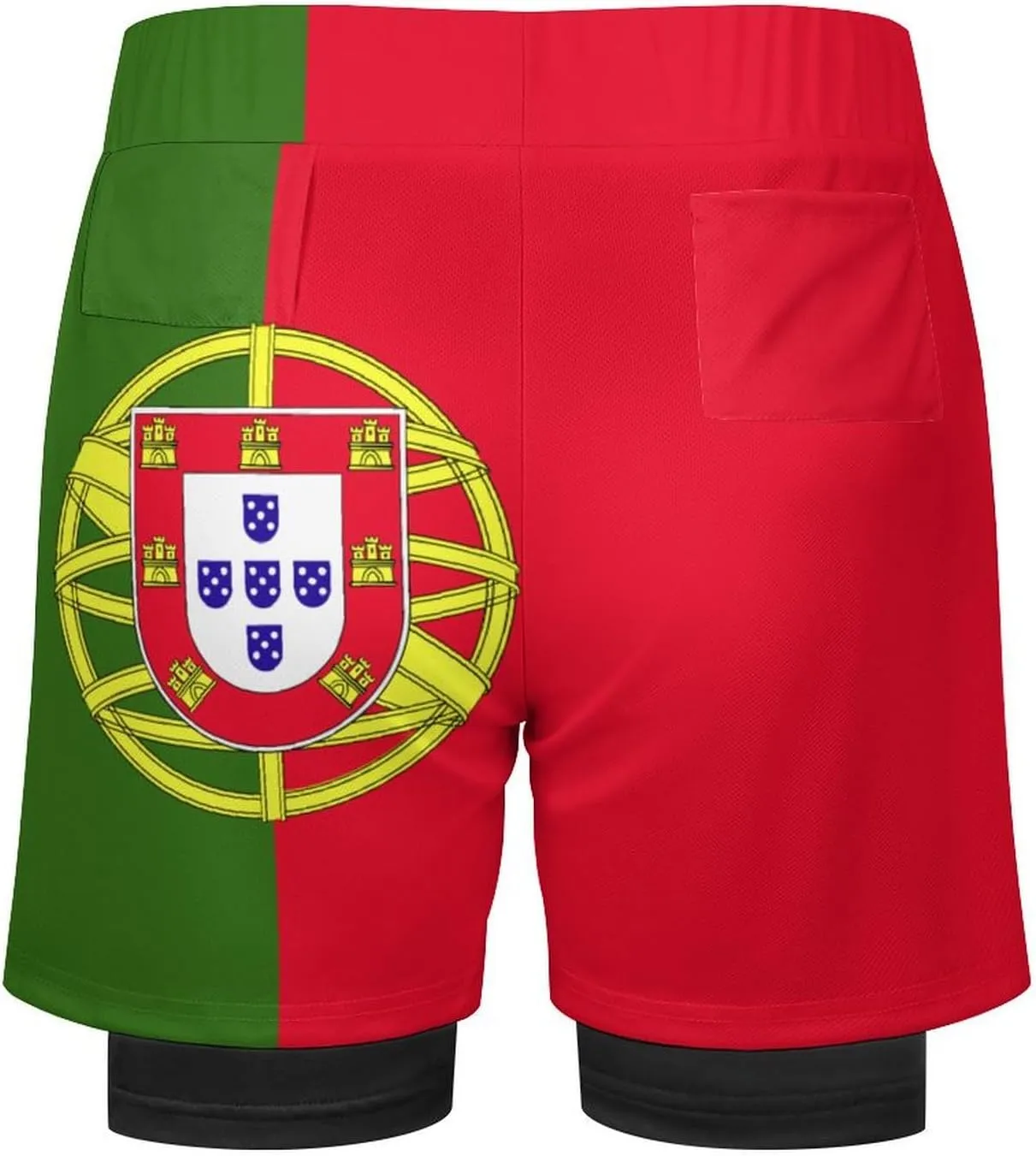 TAIZIYEAH Sports Beach Pants Portugal Flag Men's Swim Trunks Quick Dry Hawaii Beach Shorts Summer Boardshorts with Pockets XL