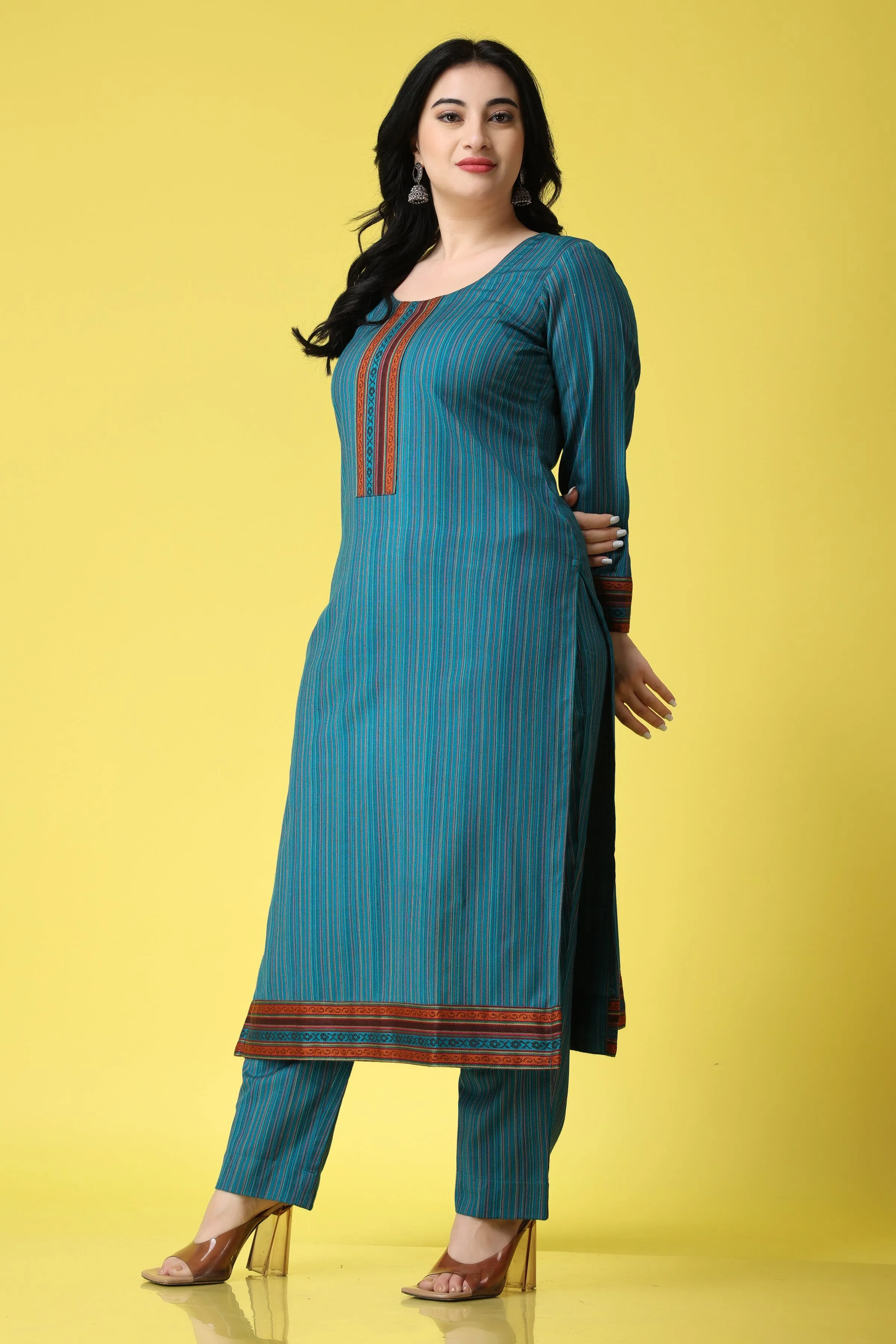 Teal Touch Woollen Kurta Set
