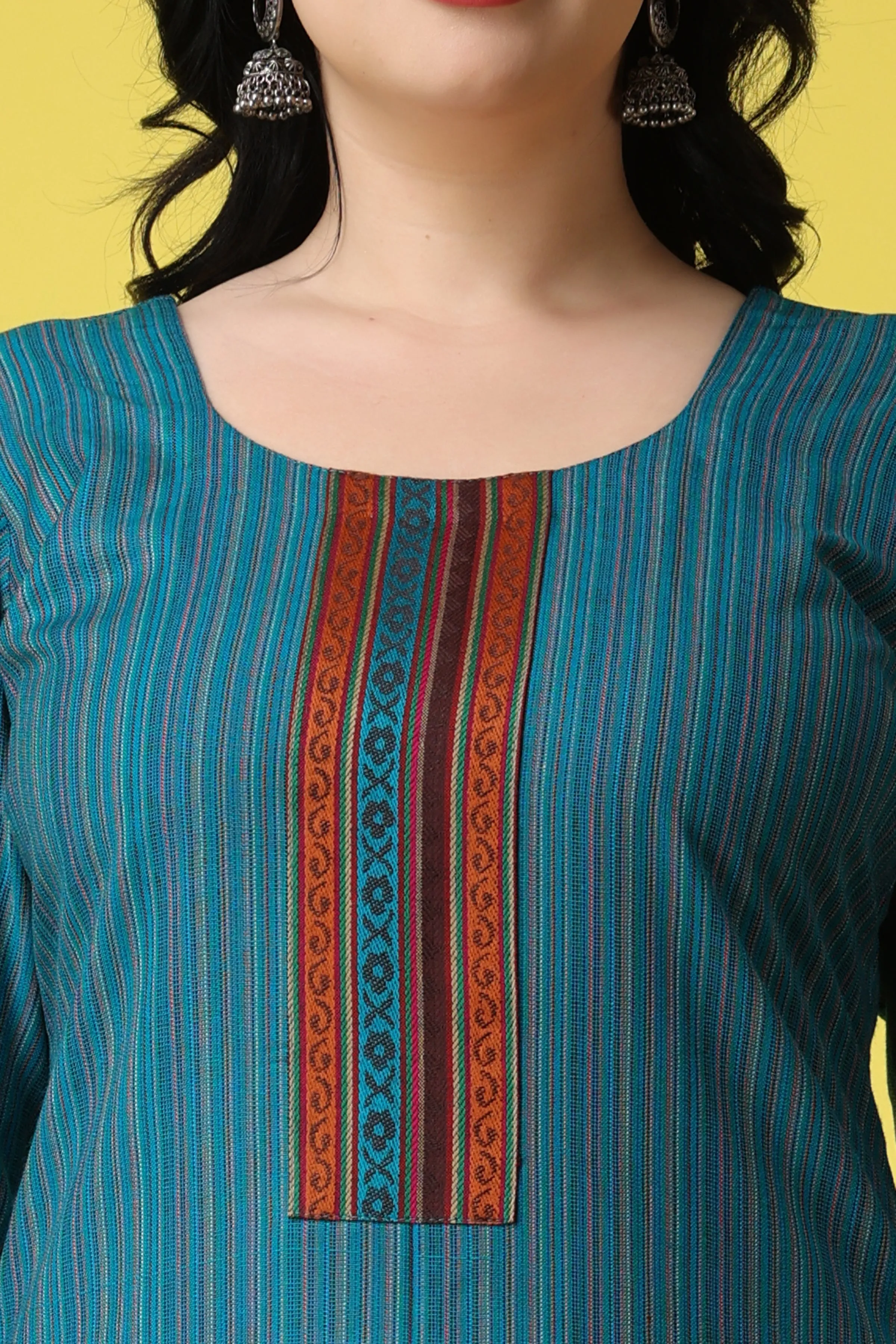 Teal Touch Woollen Kurta Set