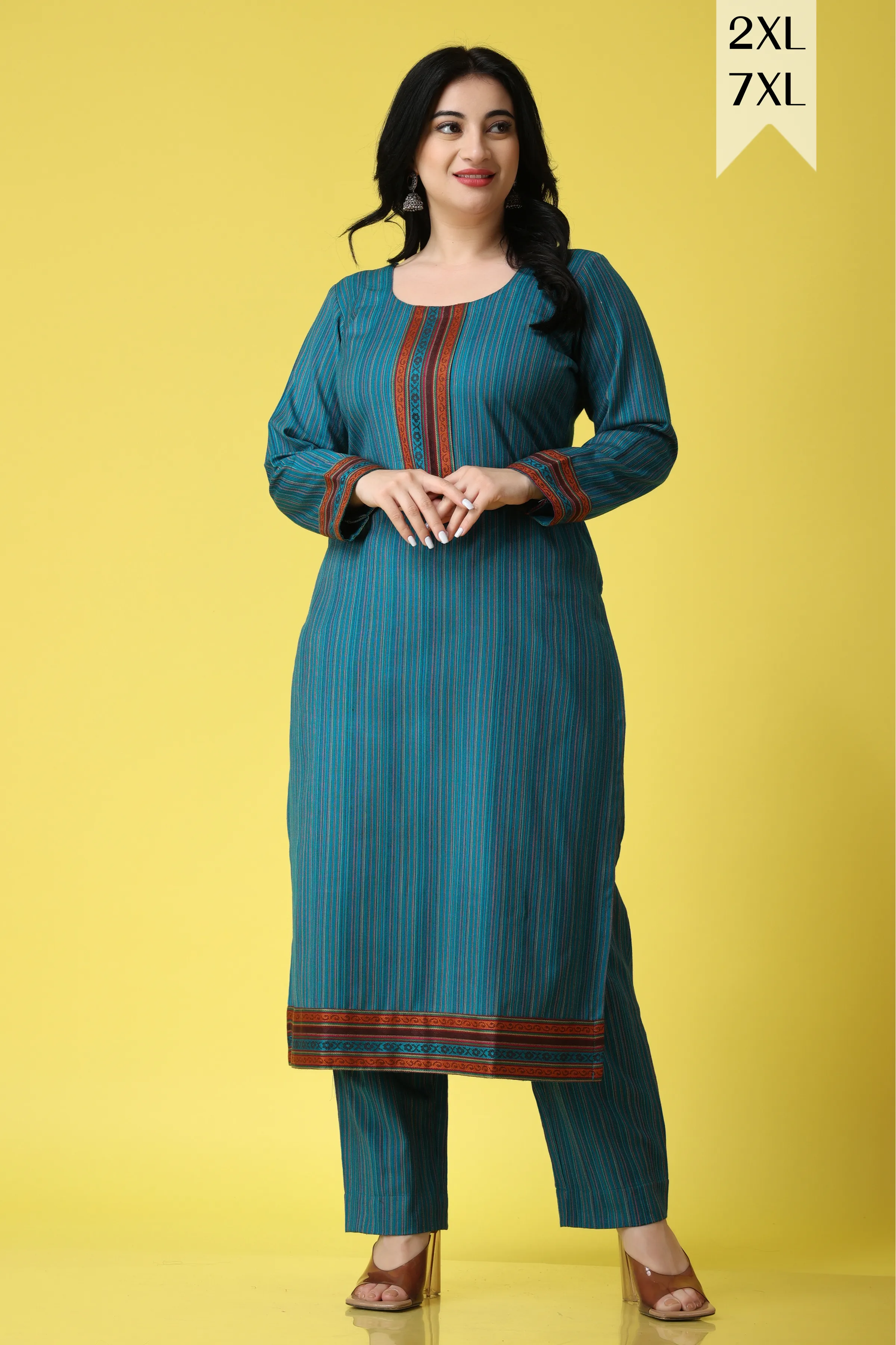 Teal Touch Woollen Kurta Set