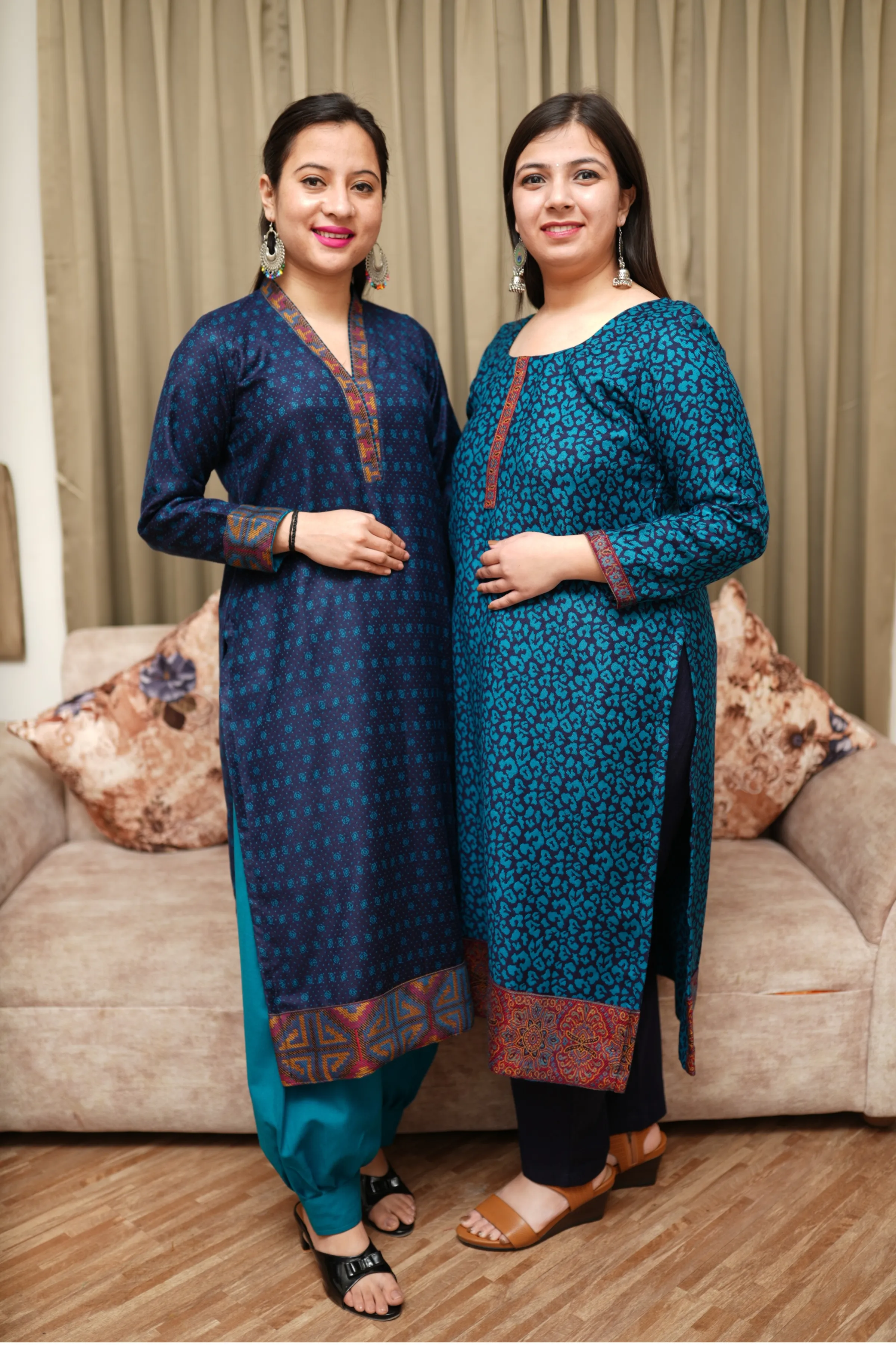 Teal Treasury Woollen Kurta Set