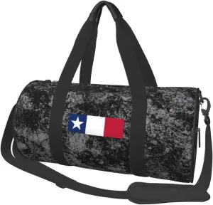 Texas Dodson Flag Convertible Garment Bag with Shoulder Strap, Carry on Garment Duffel Bag for Men Women - Rolling Foldable for Travel Luggage Bags (Black)