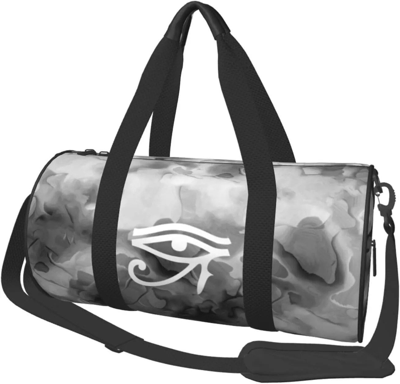 The Eye of Horus Ra Egyptian Illuminati Convertible Garment Bag with Shoulder Strap, Carry on Garment Duffel Bag for Men Women - Rolling Foldable for Travel Luggage Bags (Black)