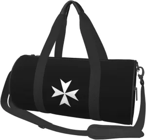 The Maltese Cross Convertible Garment Bag with Shoulder Strap, Carry on Garment Duffel Bag for Men Women - Rolling Foldable for Travel Luggage Bags (Black)