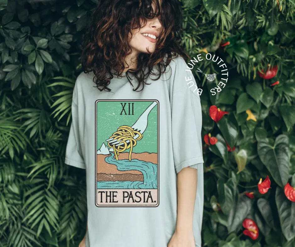The Pasta | Comfort Colors Foodie Tarot Card Tee