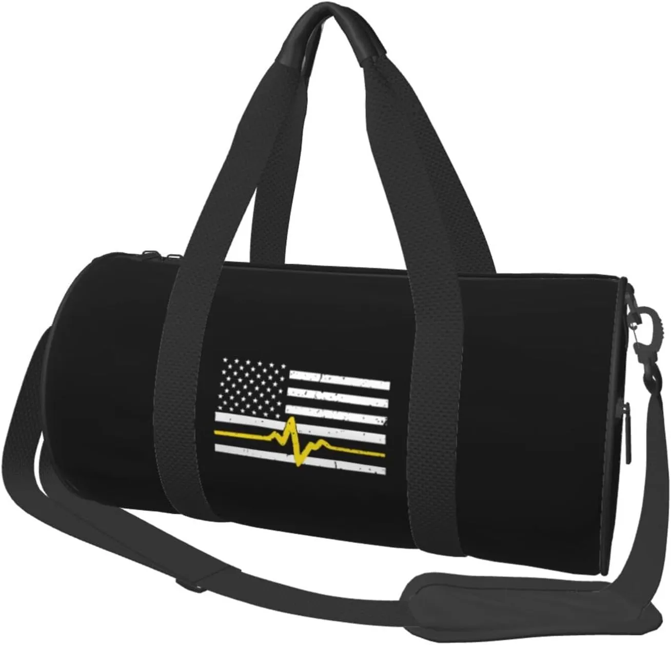 Thin Gold Line 911 Dispatcher Convertible Garment Bag with Shoulder Strap, Carry on Garment Duffel Bag for Men Women - Rolling Foldable for Travel Luggage Bags (Black)