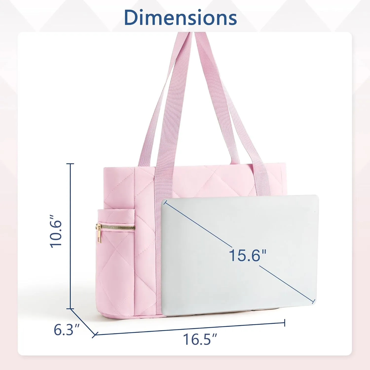 Tote bag for Women Puffer Shoulder Bag with Zipper Travel Quilted Nurse Bag Carry On Laptop Bag for Travel Work