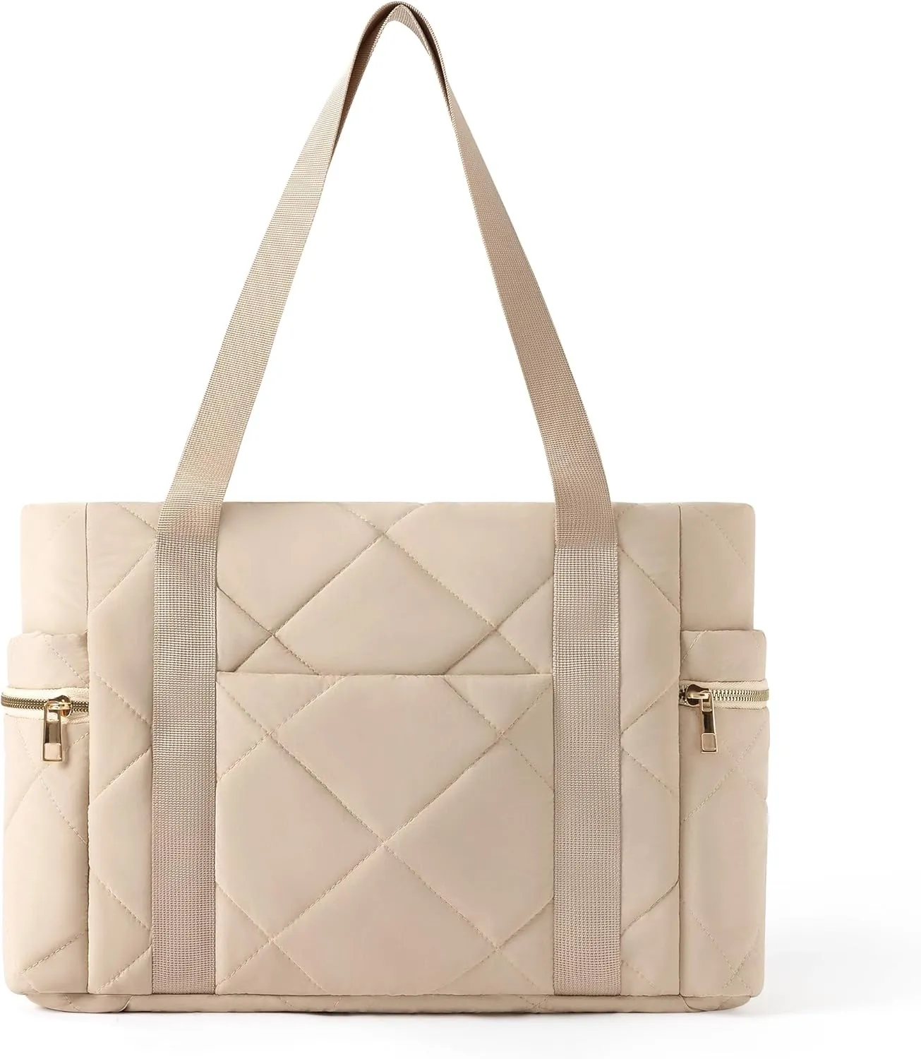Tote bag for Women Puffer Shoulder Bag with Zipper Travel Quilted Nurse Bag Carry On Laptop Bag for Travel Work
