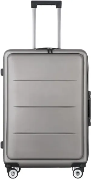 Travel Suitcase Front Opening Luggage Suitcase Hard Case Luggage with Spinner Wheels Suitcase TSA Code Lock Carry-on Luggage(D,24in)