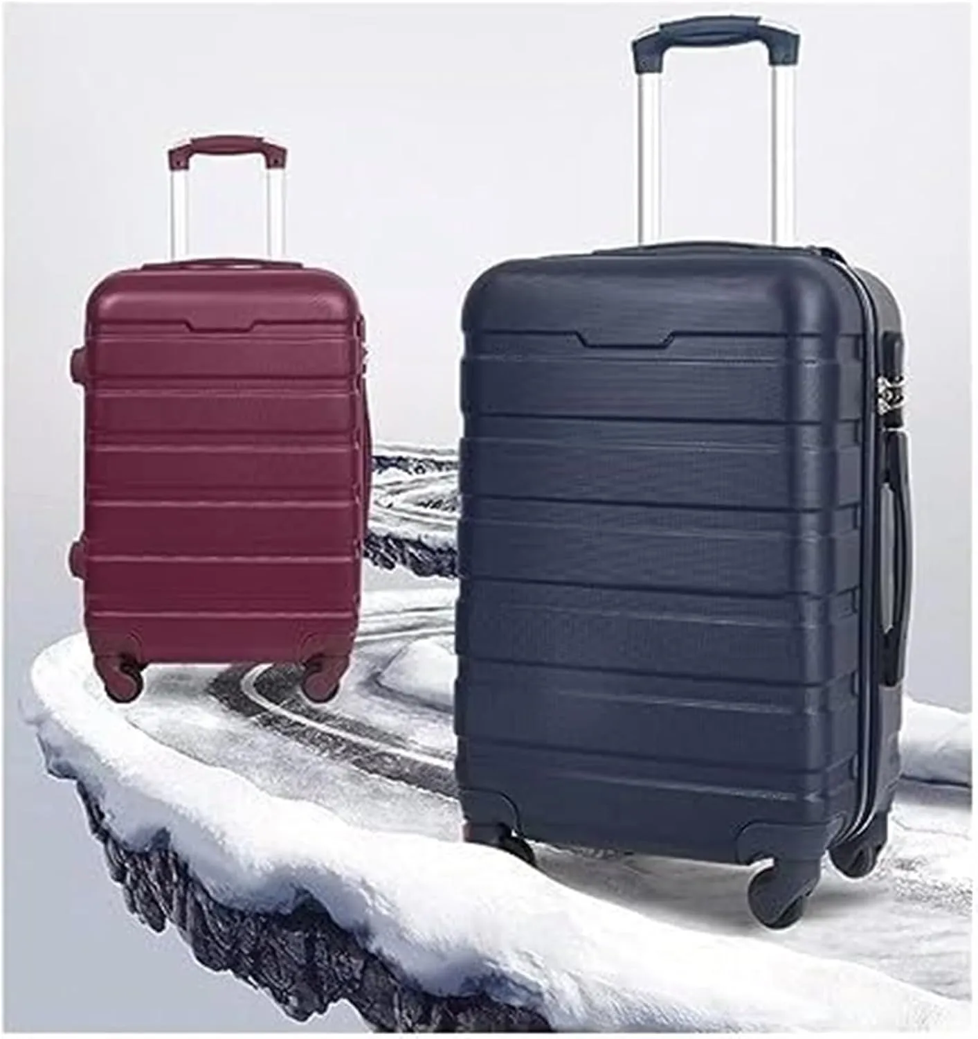 Travel Suitcase Suitcase Sets Hardside With Double Spinner 3 Piece Travel Luggage Set Lightweight Suitcase Carry-on Luggage (Color : C, Size : 20 24 28in)