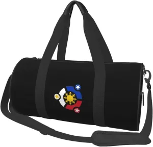 Tribal Philippines Filipino Sun and Stars Convertible Garment Bag with Shoulder Strap, Carry on Garment Duffel Bag for Men Women - Rolling Foldable for Travel Luggage Bags (Black)