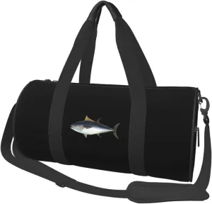 Tuna Fish Convertible Garment Bag with Shoulder Strap, Carry on Garment Duffel Bag for Men Women - Rolling Foldable for Travel Luggage Bags (Black)