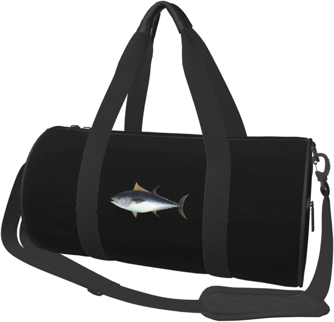 Tuna Fish Convertible Garment Bag with Shoulder Strap, Carry on Garment Duffel Bag for Men Women - Rolling Foldable for Travel Luggage Bags (Black)