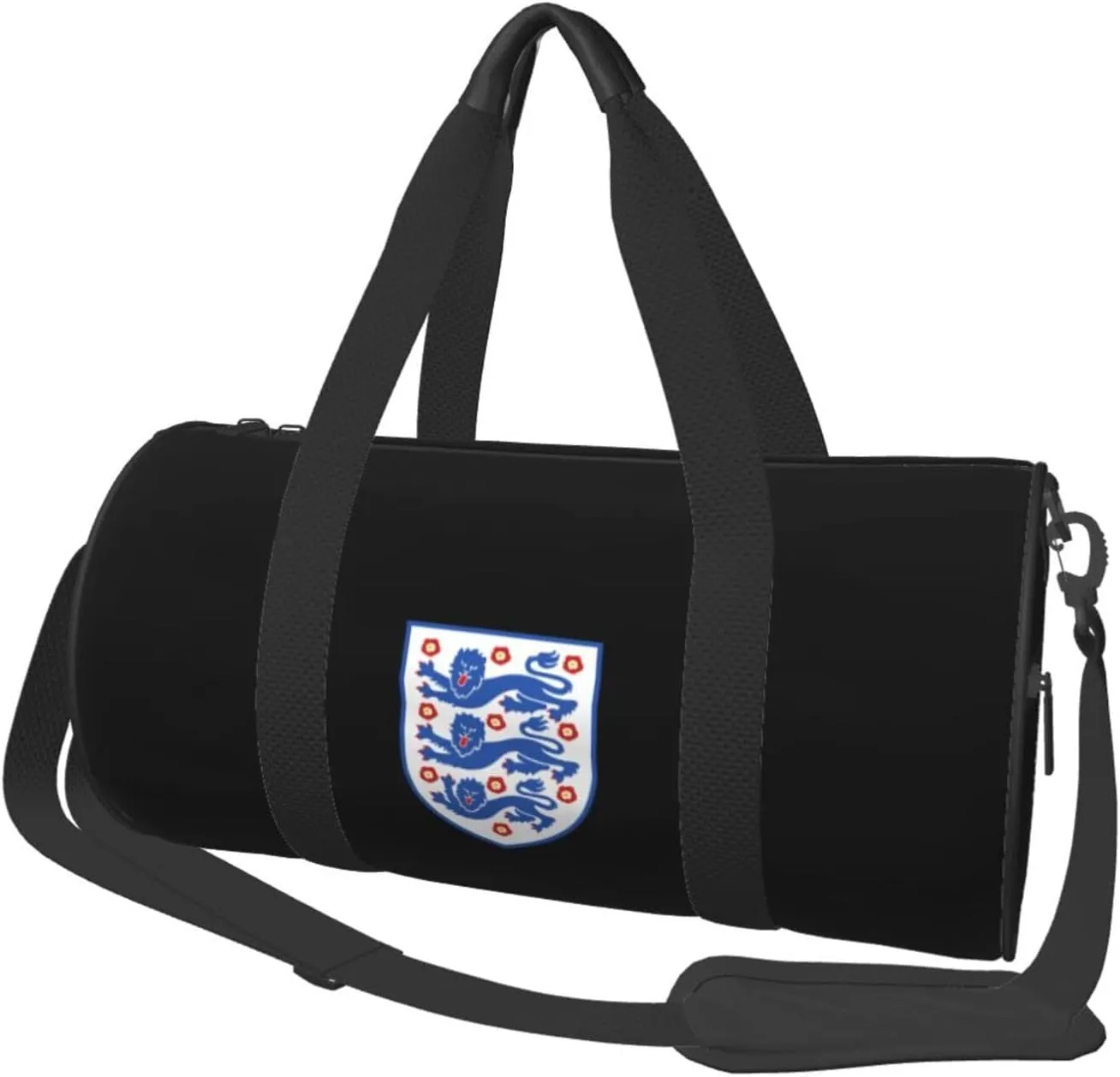 UK England Emblem Lion Royal Convertible Garment Bag with Shoulder Strap, Carry on Garment Duffel Bag for Men Women - Rolling Foldable for Travel Luggage Bags (Black)