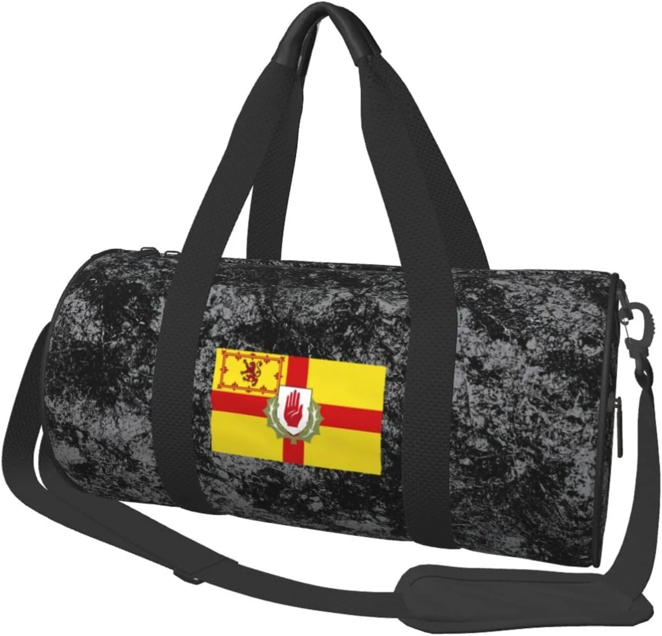 Ulster Scots Flag Convertible Garment Bag with Shoulder Strap, Carry on Garment Duffel Bag for Men Women - Rolling Foldable for Travel Luggage Bags (Black)