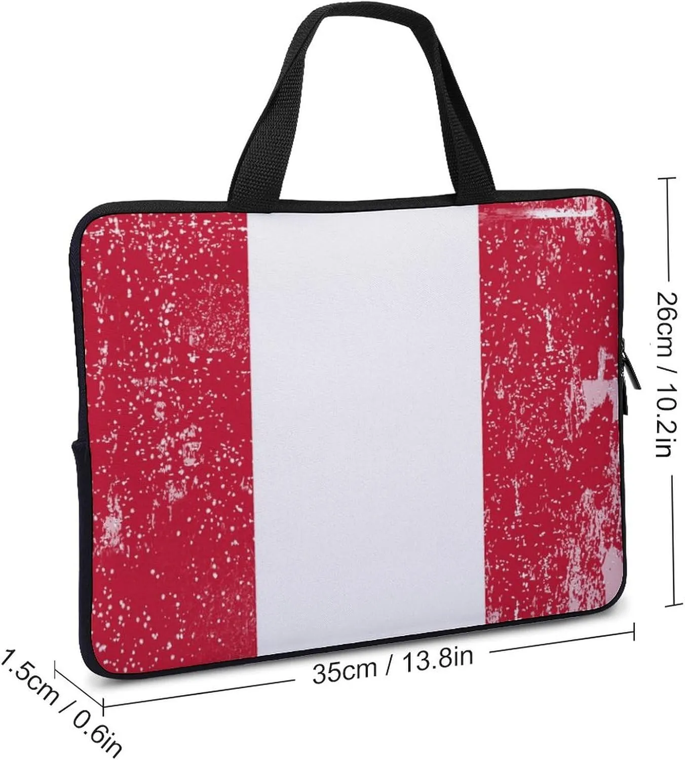 Vintage Retro White Austria Laptop Bag Laptop Case Computer Messenger Bag with Adjustable Shoulder Strap