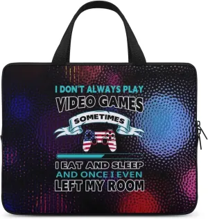 Vintage Texture American Flag Sports Laptop Bag Laptop Case Computer Messenger Bag with Adjustable Shoulder Strap