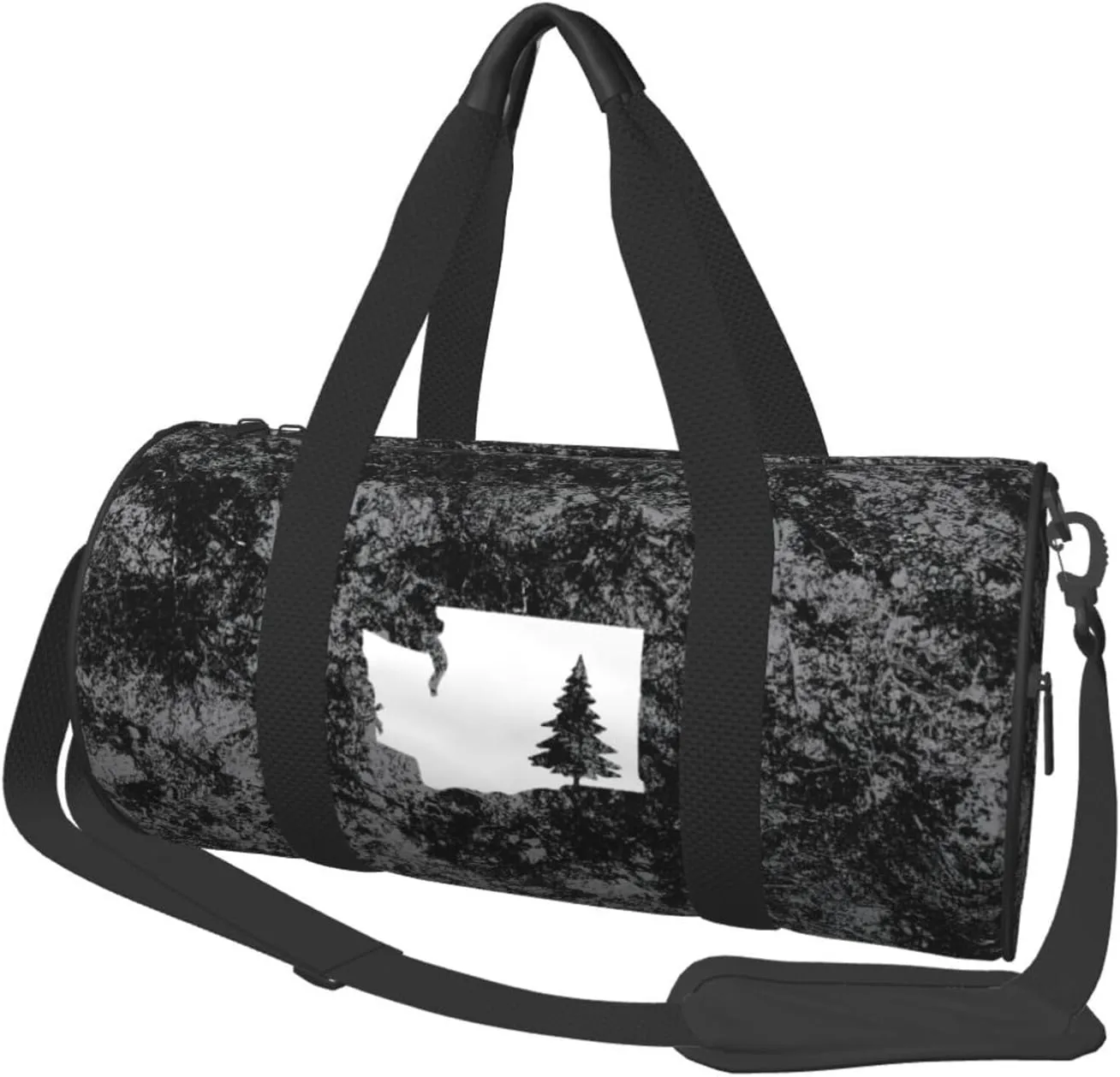 Washington State Tree Convertible Garment Bag with Shoulder Strap, Carry on Garment Duffel Bag for Men Women - Rolling Foldable for Travel Luggage Bags (Black)