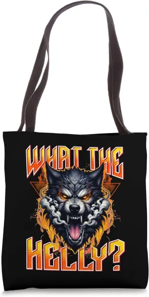 What The Helly Ironic Meme Brainrot Quote Gen Z Alpha Tote Bag