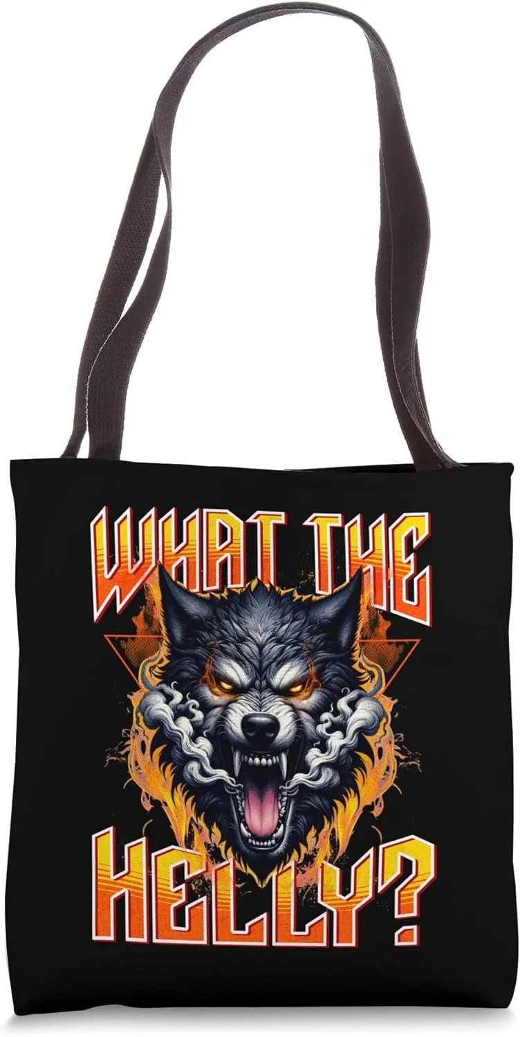 What The Helly Ironic Meme Brainrot Quote Gen Z Alpha Tote Bag