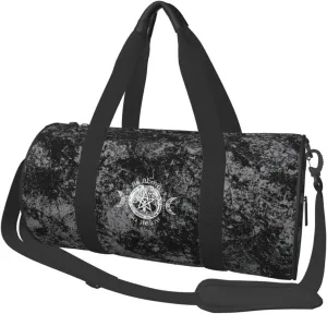 Wiccan Pagan Convertible Garment Bag with Shoulder Strap, Carry on Garment Duffel Bag for Men Women - Rolling Foldable for Travel Luggage Bags (Black)