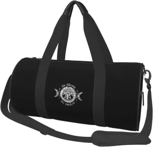 Wiccan Pagan Convertible Garment Bag with Shoulder Strap, Carry on Garment Duffel Bag for Men Women - Rolling Foldable for Travel Luggage Bags (Black)