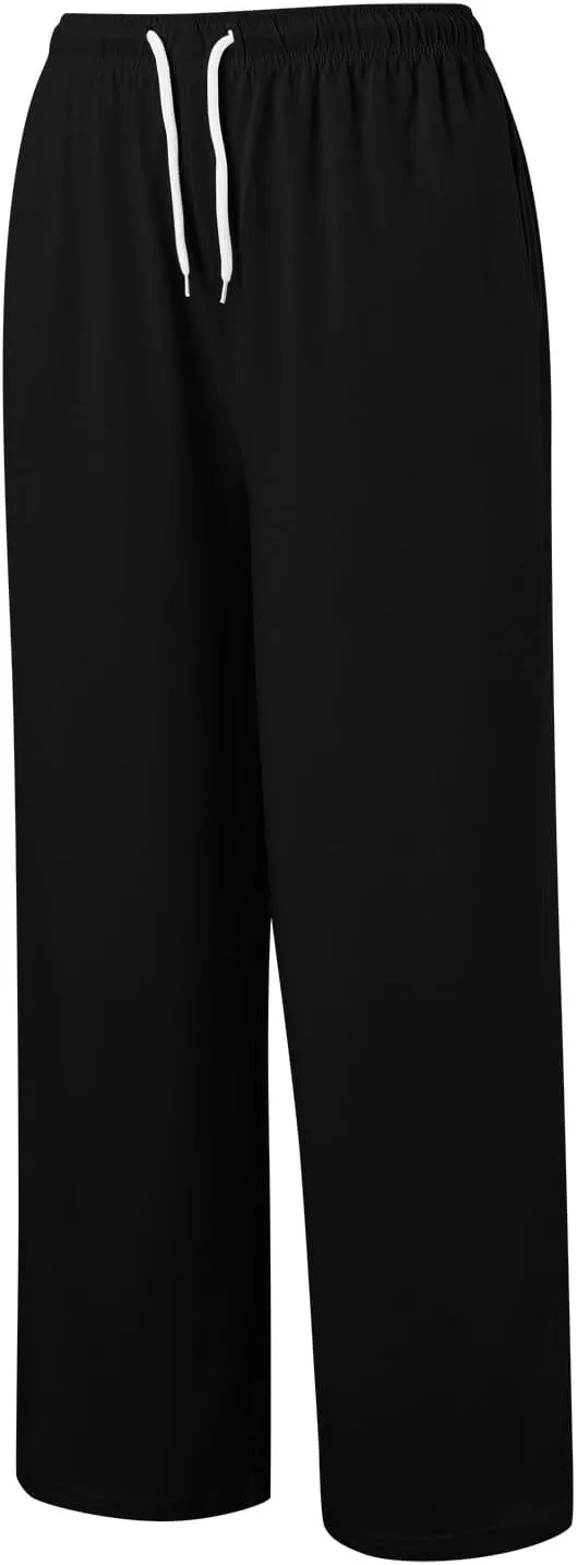 Wide Leg Sweat Pants for Womens High Waisted Baggy Sweatpants Casual Drawstring Workout Athletic Pants with Pockets