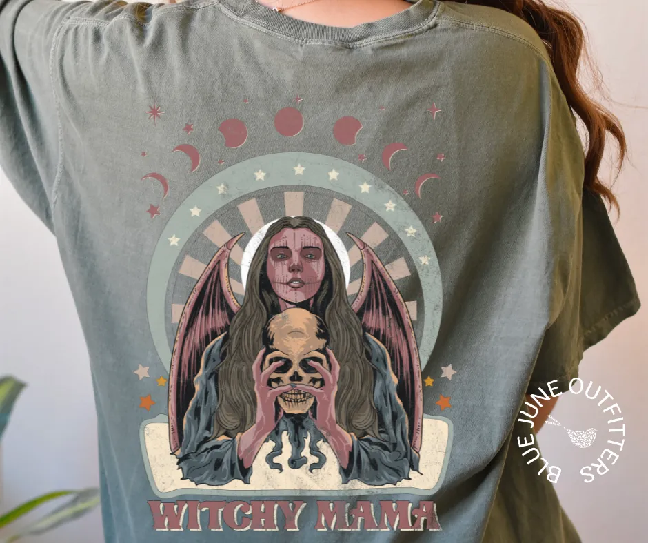 Witchy Mama | Celestial Halloween Comfort Colors Tee