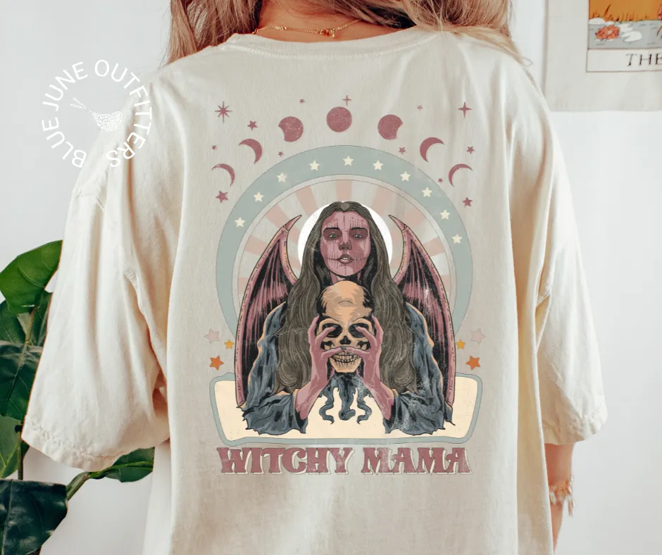 Witchy Mama | Celestial Halloween Comfort Colors Tee