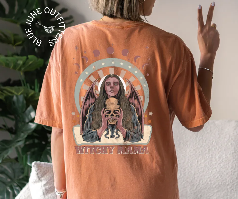 Witchy Mama | Celestial Halloween Comfort Colors Tee