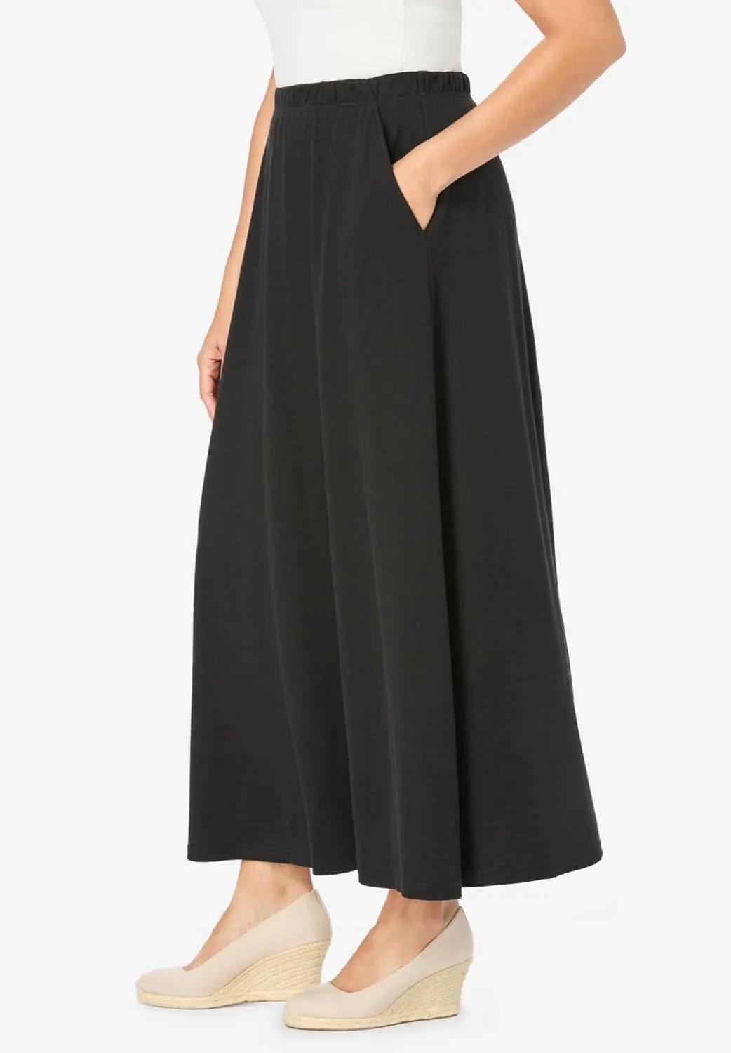 Woman Within Women's Plus Size Petite 7-Day Maxi Skirt