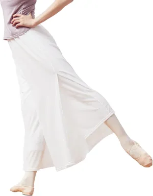 Women Loose 2 Layers Mesh Side Slit Dance Pants