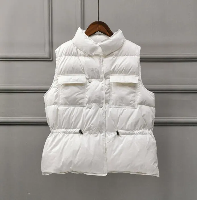 Women Short Vest Windproof Lightweight Warm