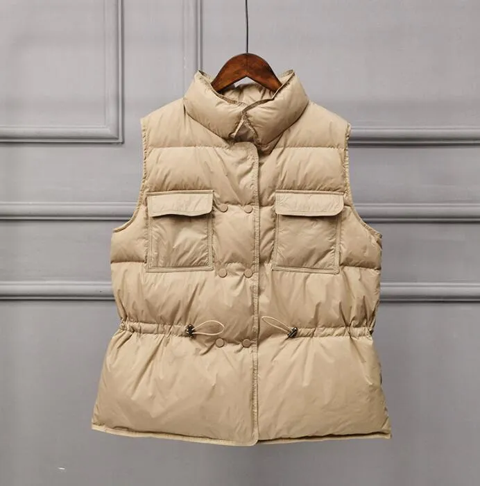 Women Short Vest Windproof Lightweight Warm