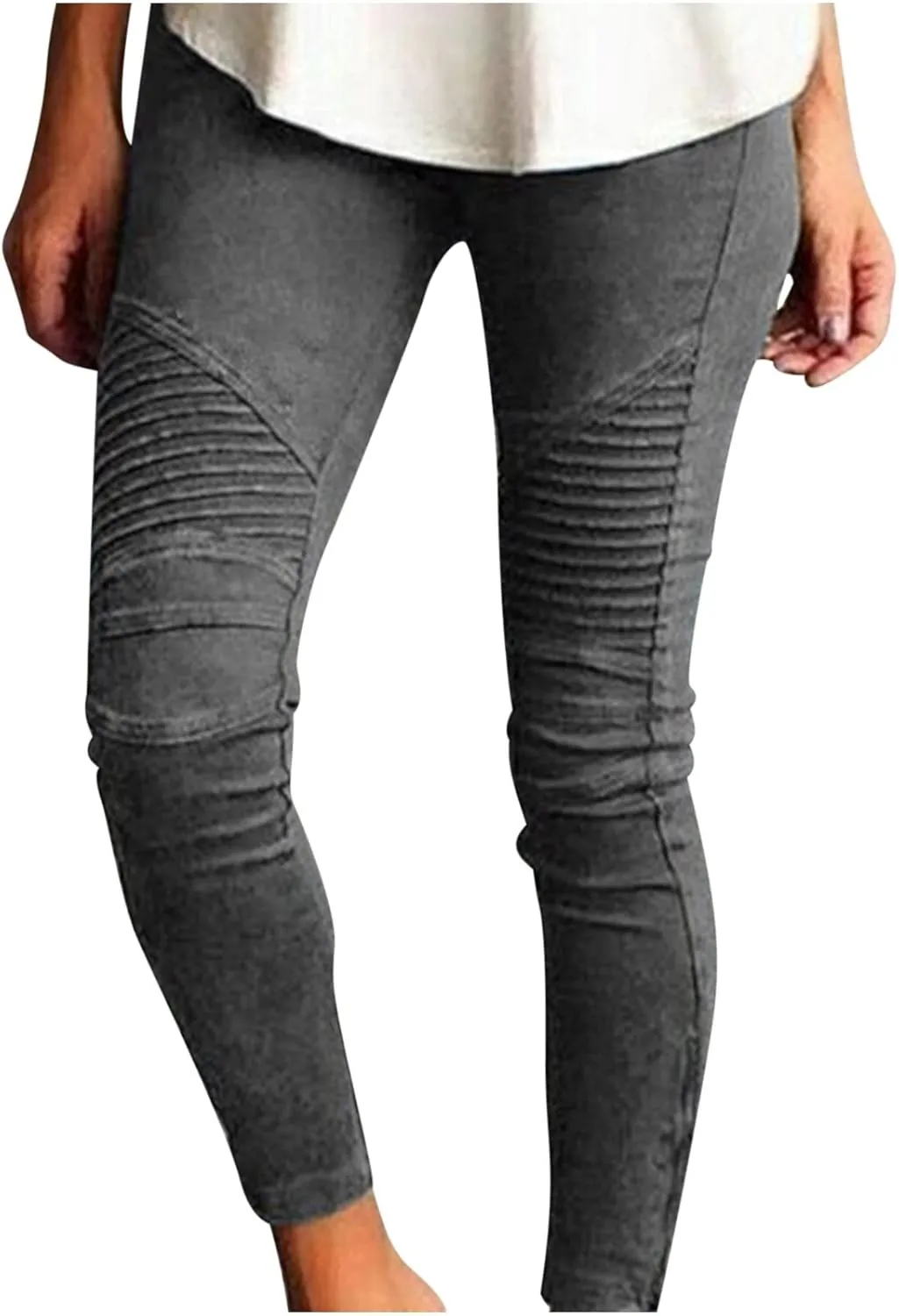 Women Stretch Skinny Pants High Waist Slim Fit Pencil Trouser Fashion Dressy Straight Leg Legging Workout Slacks