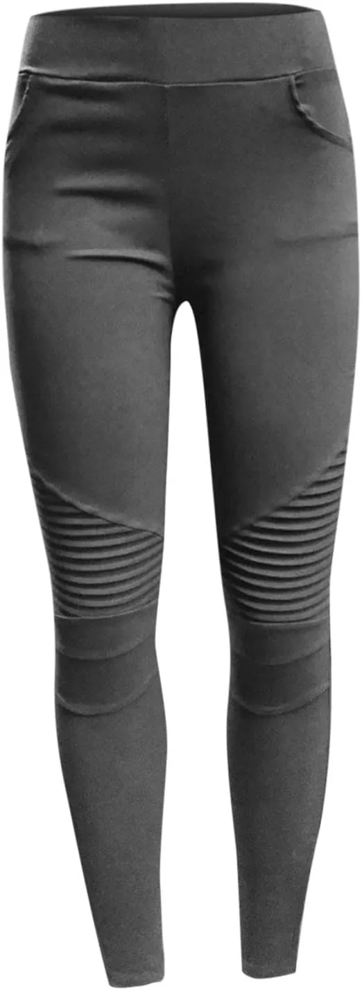 Women Stretch Skinny Pants High Waist Slim Fit Pencil Trouser Fashion Dressy Straight Leg Legging Workout Slacks