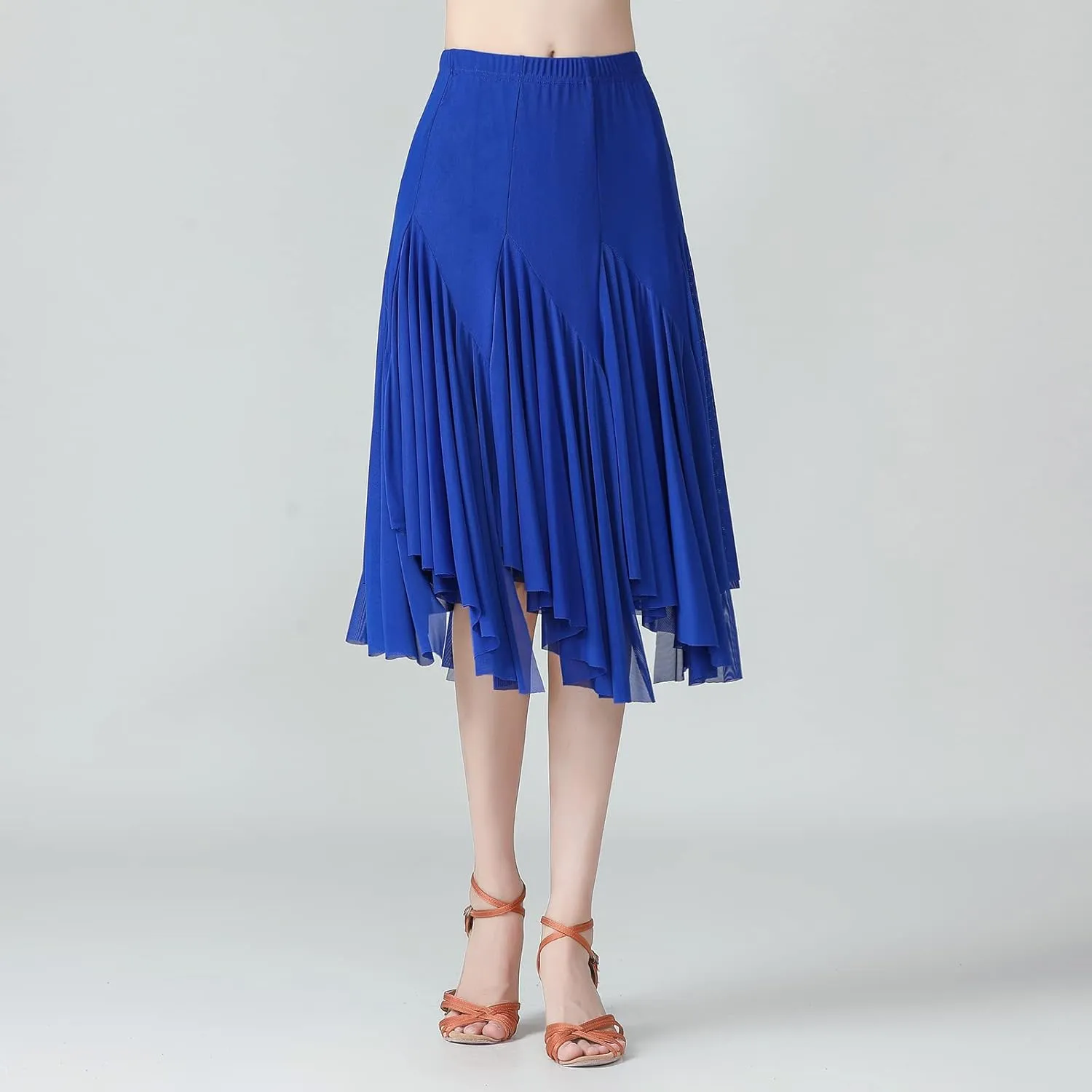 Women's Ballroom Dance Skirt Latin Salsa Rumba Flamenco Waltz Tango Cha Cha Dancing Flowy Swing Practice Long Skirt