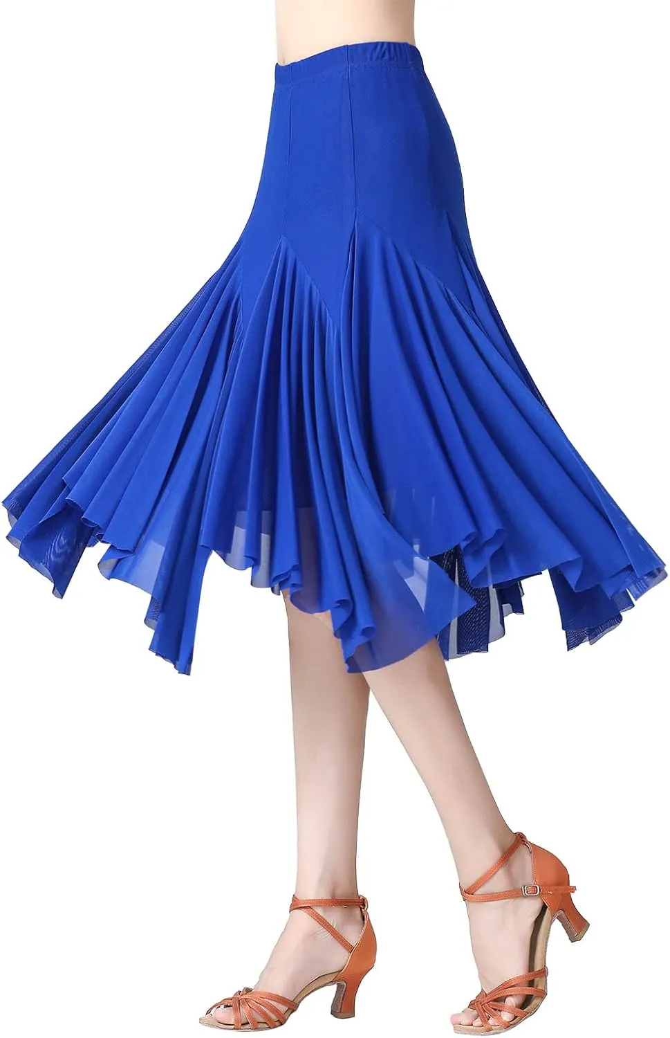 Women's Ballroom Dance Skirt Latin Salsa Rumba Flamenco Waltz Tango Cha Cha Dancing Flowy Swing Practice Long Skirt