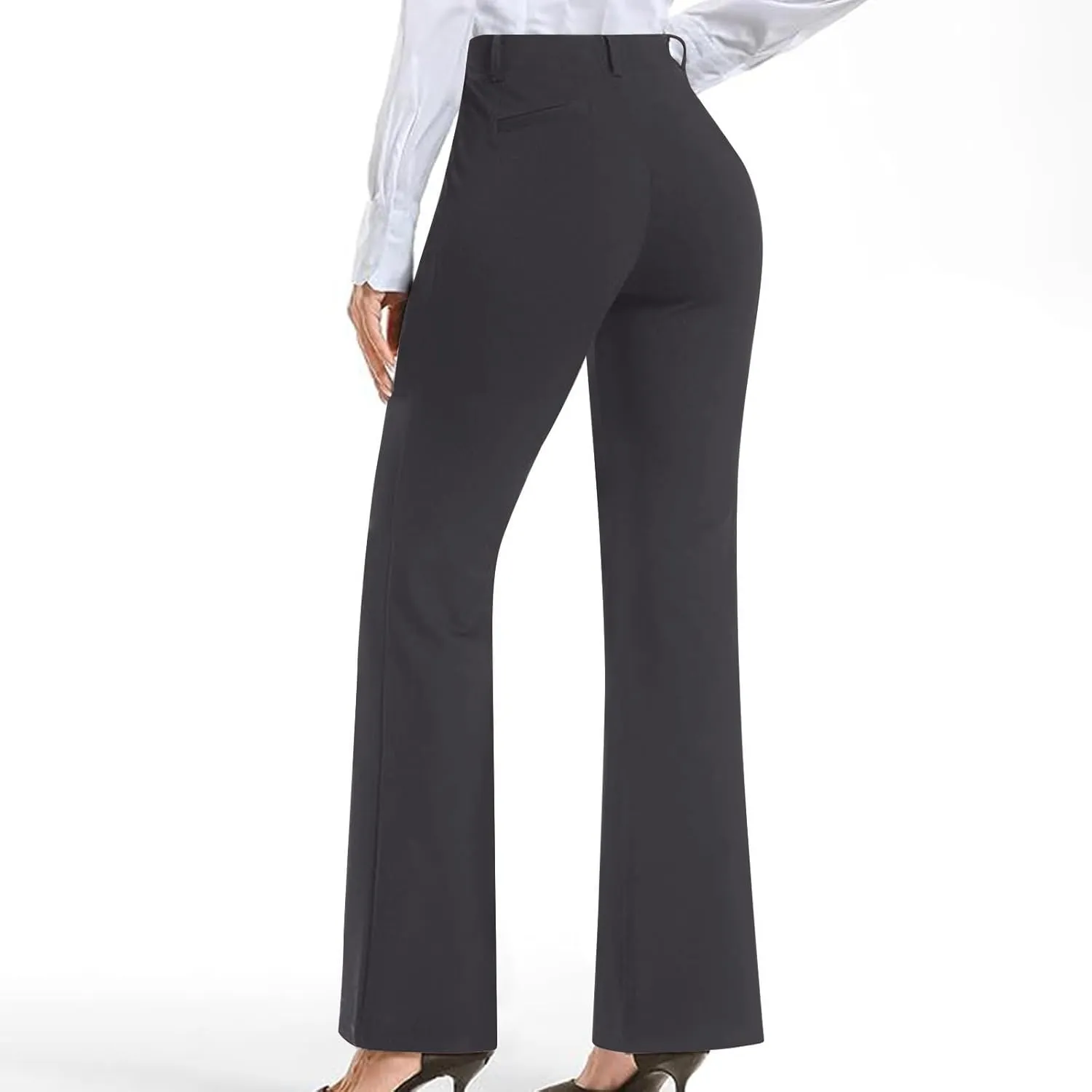 Womens Bootcut Dress Pants Business Casual Work Pants with Pockets High Waist Stretchy Trousers Office Slacks