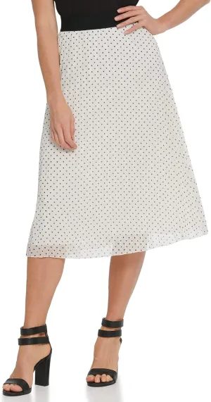 Women's Missy Pull on Pleated Everyday Midi Skirt