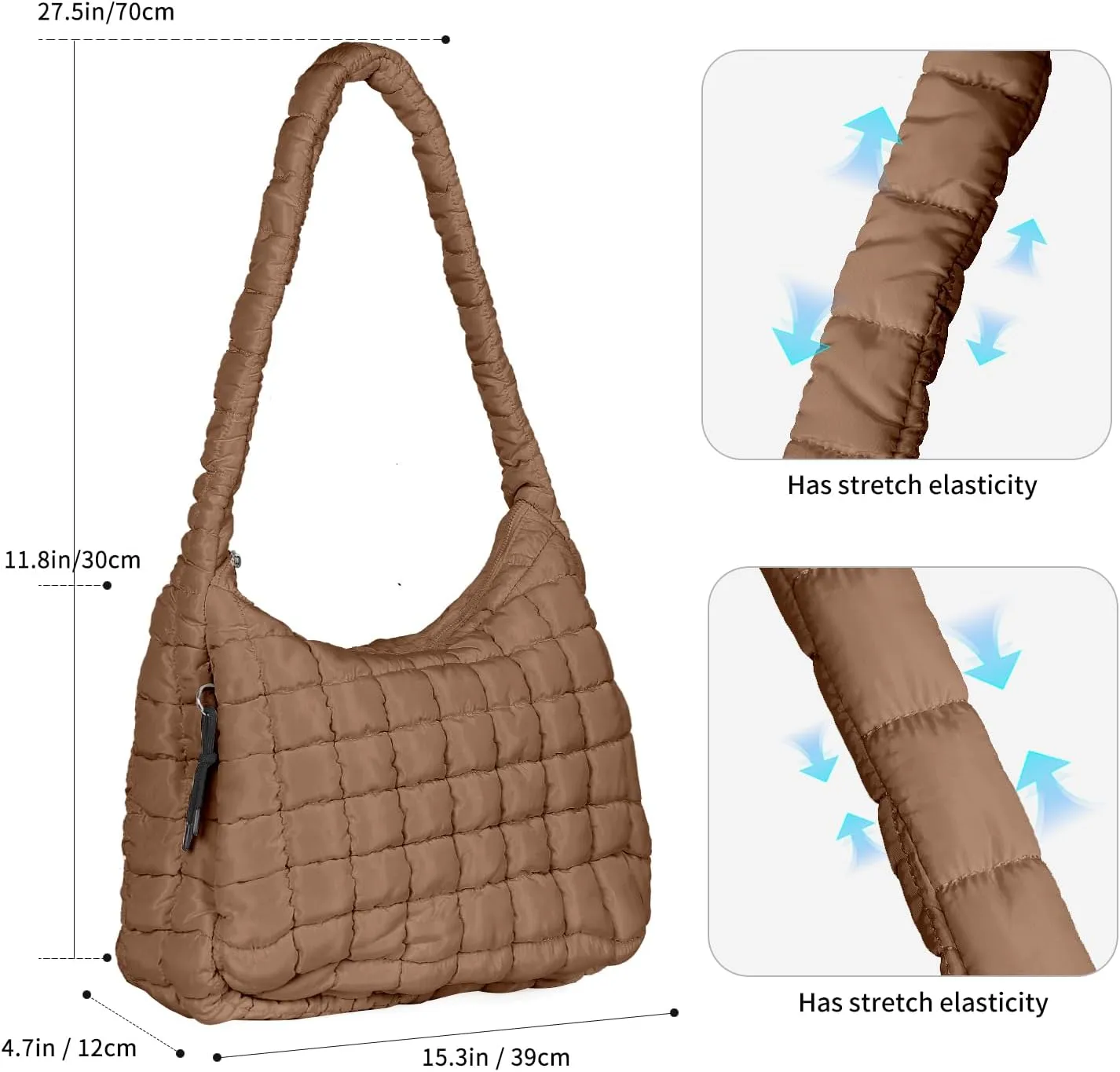 Women's Quilted Puffer Tote Bag
