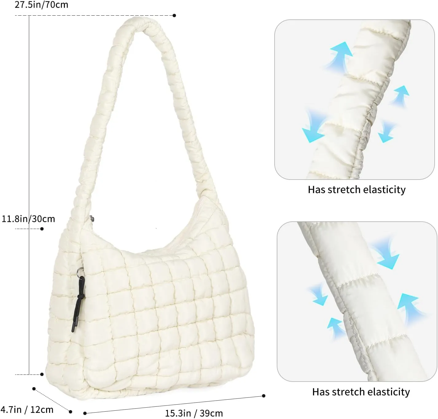 Women's Quilted Puffer Tote Bag