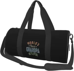 World's Best Grandpa Convertible Garment Bag with Shoulder Strap, Carry on Garment Duffel Bag for Men Women - Rolling Foldable for Travel Luggage Bags (Black)