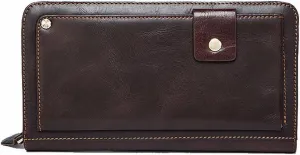 YASHUNJIA-Men's Wallet Clutch Male Leather Men's Clutch Bag Purse for Men Card Holder Money Bag Wallet Long