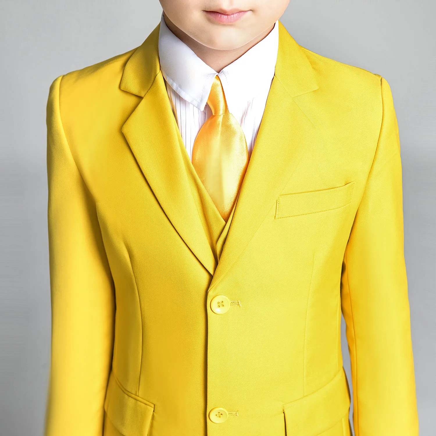 Yellow Popular Suits 5 Piece Boys Suits